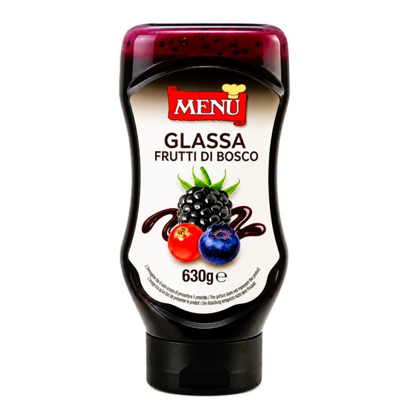 Menù glassa ai frutti di bosco