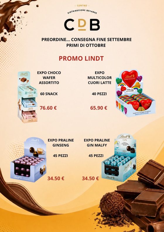 Offerte di ottobre, pagina 14: Preordine: Lindt praline e choco wafer