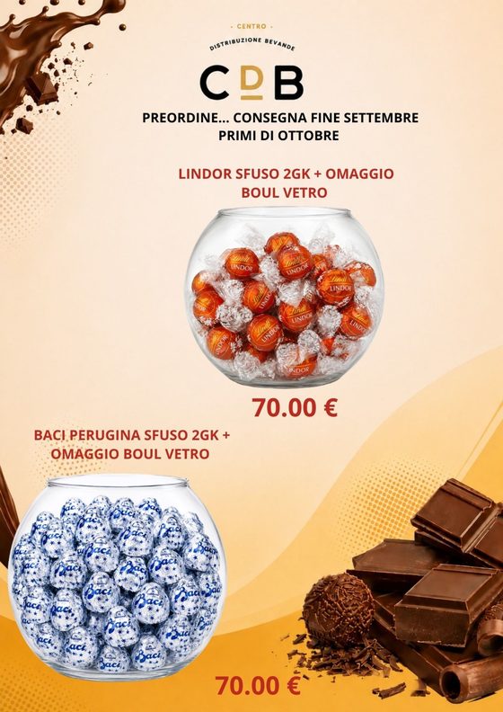 Offerte di ottobre, pagina 16: Preordine: Lindor e Baci sfusi con boule in vetro
