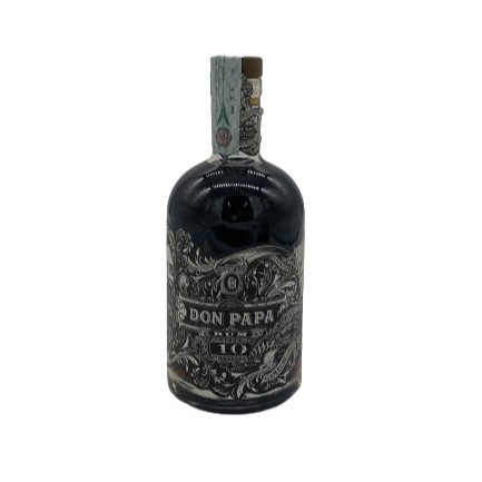 Don papa rum 10 anni edizione speciale (in astuccio) 6 bicchieri don papa